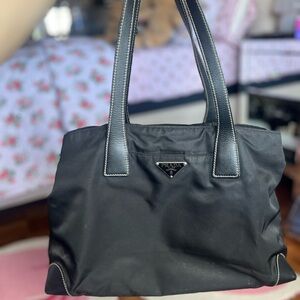 Authentic Prada Black Nylon Tote Bag